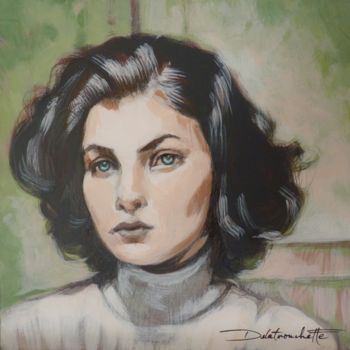 Painting titled "Sherilyn Fenn (Audr…" by Nicolas Delatronchette, Original Artwork, Acrylic