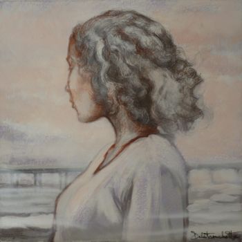 Malerei mit dem Titel "face à la mer 4, (g…" von Nicolas Delatronchette, Original-Kunstwerk, Acryl