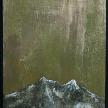 Peinture intitulée "MontagneS IX" par Nicolas Guyot, Œuvre d'art originale, Tirage argentique Monté sur Panneau de bois