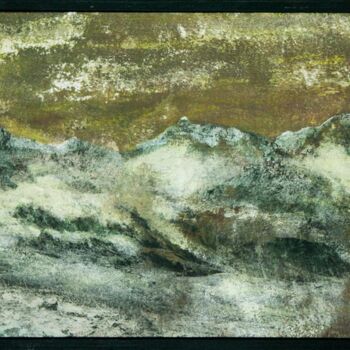 Schilderij getiteld "MontagneS VII" door Nicolas Guyot, Origineel Kunstwerk, Film Print Gemonteerd op Houten paneel