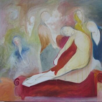 Peinture intitulée "Le sofa" par Nicolas Le Tron, Œuvre d'art originale