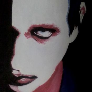 Painting titled "Marylin-Manson" by Nico Mu, Original Artwork, Acrylic