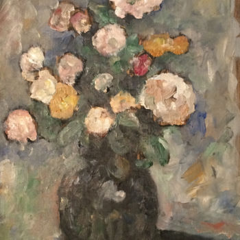 Painting titled "fleurs-3.jpg" by Françoise Vivier Nicolaÿ, Original Artwork, Oil