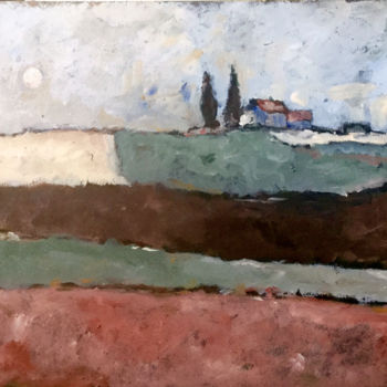 Pintura intitulada "paysage-20-grand.jpg" por Françoise Vivier Nicolaÿ, Obras de arte originais, Óleo