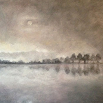 Pittura intitolato "Lac du Jura" da Françoise Vivier Nicolaÿ, Opera d'arte originale, Olio