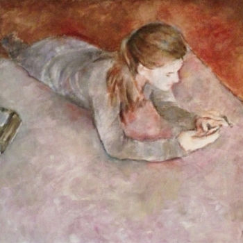 Painting titled "Texto" by Françoise Vivier Nicolaÿ, Original Artwork, Oil
