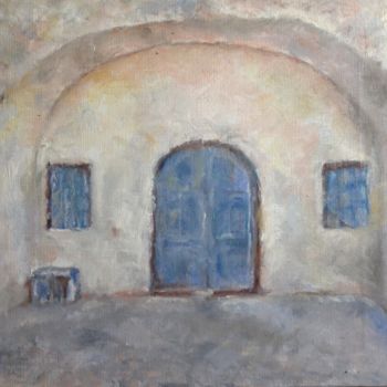 Painting titled "Santorin 1" by Françoise Vivier Nicolaÿ, Original Artwork