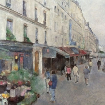 Peinture intitulée "Rue Cler" par Françoise Vivier Nicolaÿ, Œuvre d'art originale, Huile