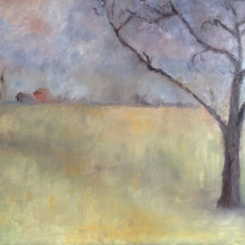 Painting titled "L'arbre mort" by Françoise Vivier Nicolaÿ, Original Artwork