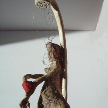 Sculpture intitulée "la douche" par Nicole Agoutin, Œuvre d'art originale