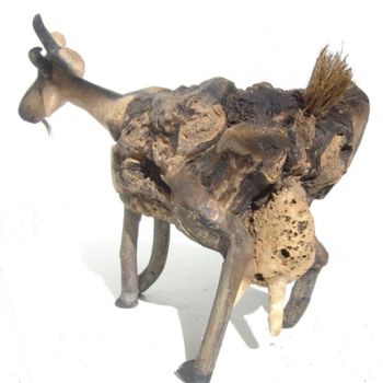 Escultura intitulada "chèvre2" por Nicole Agoutin, Obras de arte originais