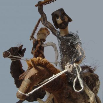 Skulptur mit dem Titel "chevalier à la cott…" von Nicole Agoutin, Original-Kunstwerk