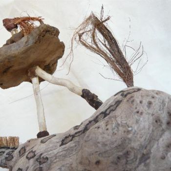 Sculpture intitulée "acrobate sur cheval" par Nicole Agoutin, Œuvre d'art originale