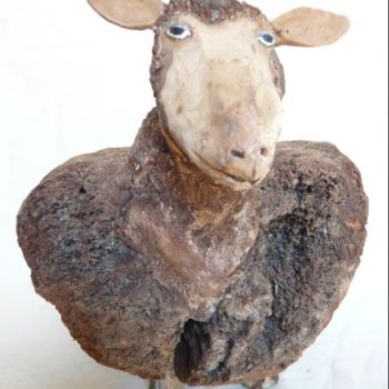 Sculpture titled "mouton bas de ventre" by Nicole Agoutin, Original Artwork