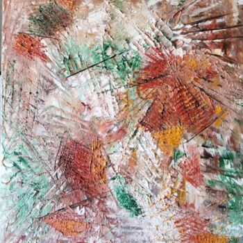 Peinture intitulée "Feuilles d automne" par Nicole Bachelard, Œuvre d'art originale, Huile