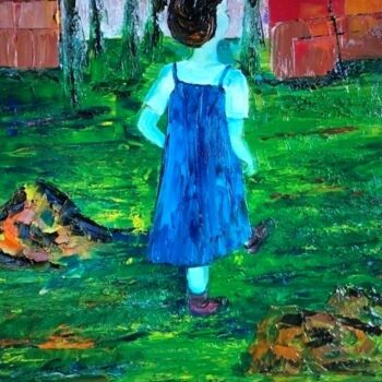 Peinture intitulée "Dans un rêve" par Nicole Bachelard, Œuvre d'art originale, Huile Monté sur Châssis en bois