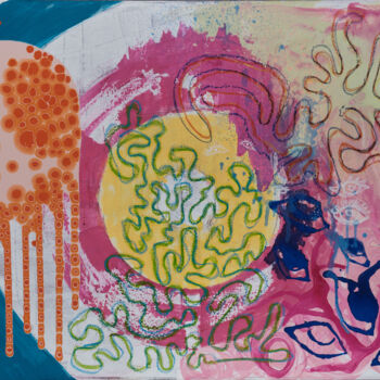 Pittura intitolato "Colourful  chaos" da Nicole Bajger, Opera d'arte originale, Acrilico