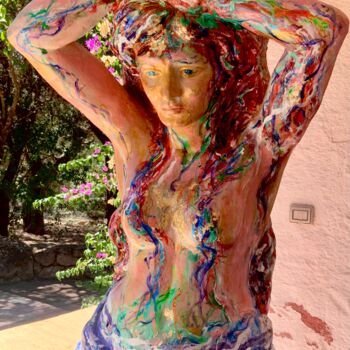 Sculpture titled "Polena" by Nicole Benjamin, Original Artwork, Polymer clay