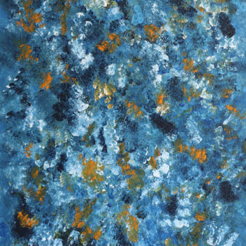 "Série bleue N°4" başlıklı Tablo Nicole Bouisson tarafından, Orijinal sanat, Akrilik