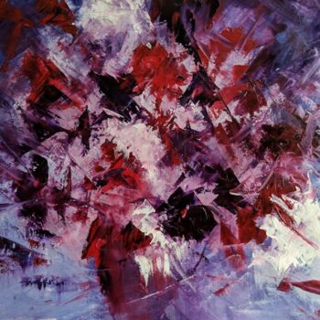 Painting titled "Ghost flowers" by Nicole Caron, Original Artwork, Oil