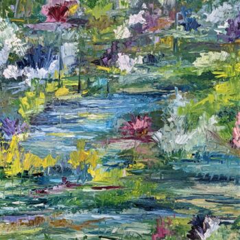 Malerei mit dem Titel "Victoria's Garden" von Nicole Caron, Original-Kunstwerk, Öl