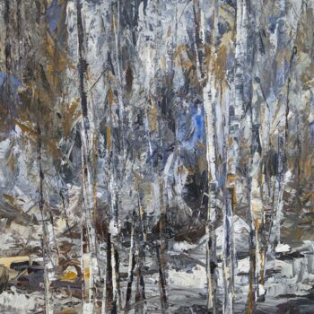 Pittura intitolato "Almost winter" da Nicole Caron, Opera d'arte originale, Olio