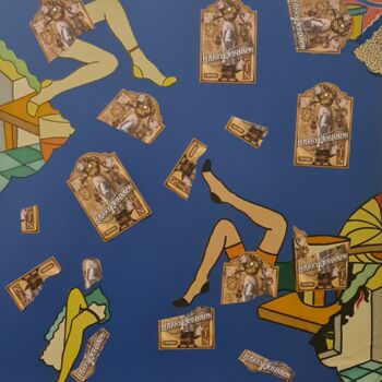 Collages intitolato "Jarry Johnson il qu…" da Nicole Cavazzuti, Opera d'arte originale, Acrilico