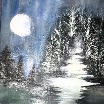 Peinture intitulée "En  promenade sous…" par Nicole De Pauw, Œuvre d'art originale, Acrylique Monté sur Châssis en bois