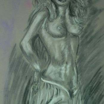 Dessin intitulée "La beauté nu" par Nicole De Pauw, Œuvre d'art originale, Pastel