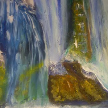 Pittura intitolato "Les chutes d'eau" da Nicole De Pauw, Opera d'arte originale, Acrilico