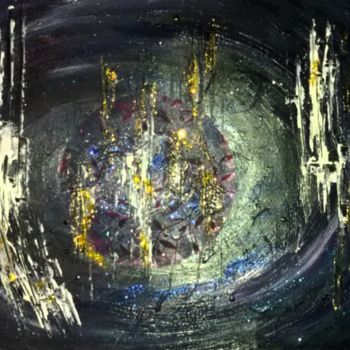 Malerei mit dem Titel "Dans un monde irréel" von Nicole De Pauw, Original-Kunstwerk, Acryl