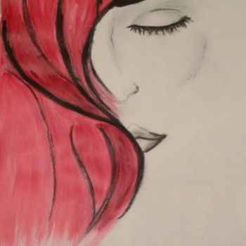 Dibujo titulada "en-rouge." por Nicole De Pauw, Obra de arte original, Pastel