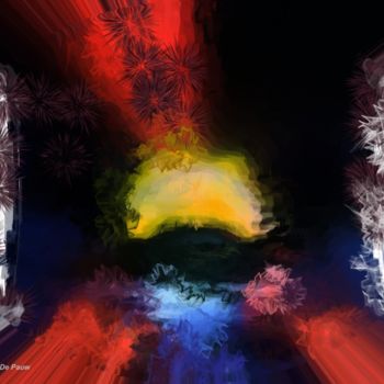 Digital Arts titled "le-soleil-en-art-nu…" by Nicole De Pauw, Original Artwork, Digital Painting