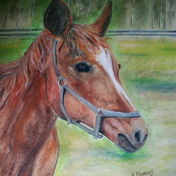 「cheval-mon-ami.jpg」というタイトルの絵画 Nicole Esnaultによって, オリジナルのアートワーク