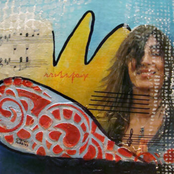 제목이 "Paix"인 미술작품 Nicole Ethier-Vallières로, 원작, 아크릴 목재 패널에 장착됨