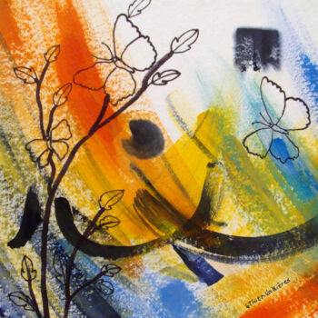 Картина под названием "Papillonner" - Nicole Ethier-Vallières, Подлинное произведение искусства, Акрил
