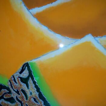 Painting titled "CANTALOUP" by Nicole Hebert, Original Artwork, Oil