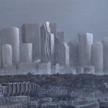 Malerei mit dem Titel "La Défense." von Nicole Hittema-Martineau, Original-Kunstwerk, Acryl
