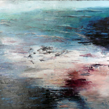 Schilderij getiteld "effets-de-vagues.jpg" door Nicole Le Meur, Origineel Kunstwerk, Olie