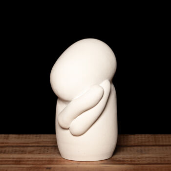 Sculpture intitulée "Hommage à Brancusi" par Nicole Lemieux, Œuvre d'art originale, Terre cuite