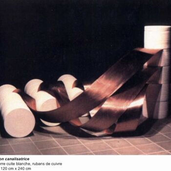 Sculpture intitulée "Tension canalisatri…" par Nicole Lemieux, Œuvre d'art originale, Céramique
