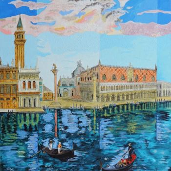 Painting titled "venise" by Nicole Lubrano-Lavadera, Original Artwork, Oil