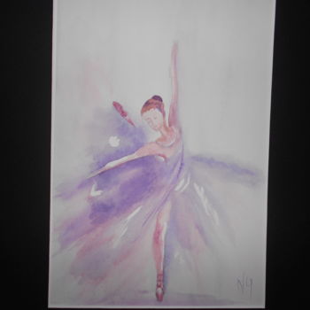 Malerei mit dem Titel "ballerina" von Nicole Quillec, Original-Kunstwerk