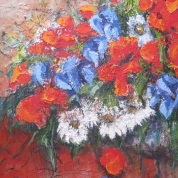 Pittura intitolato "bouquet-de-joie120x…" da Nicole Sebille, Opera d'arte originale, Olio