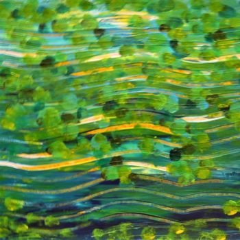 Peinture intitulée "Lentilles d'eau #ar…" par Nicole Severini (SEVE), Œuvre d'art originale, Acrylique