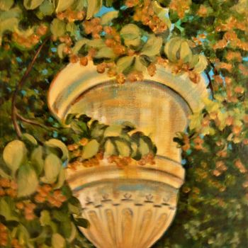 Painting titled "Tilleuls des jardin…" by Nicole Severini (SEVE), Original Artwork, Acrylic