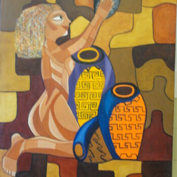 Painting titled "Ofrenda" by Nicole Sivam (nicolesivam), Original Artwork, Oil