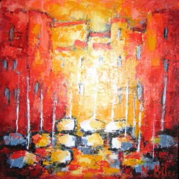 Painting titled "BATEUX A MARTIGUES" by Nicole Biles, Original Artwork, Oil