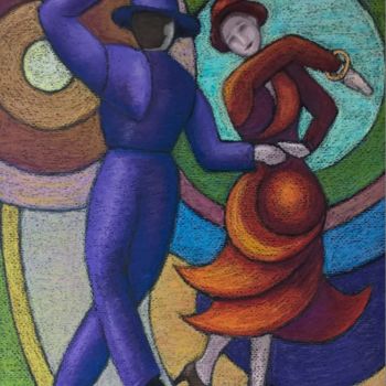 Pittura intitolato "Tango" da Nicole Fageon, Opera d'arte originale, Olio