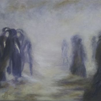 Painting titled "Promenade" by Nicole Serres, Original Artwork, Oil